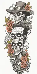 Tim Burton esque tattoo design idea