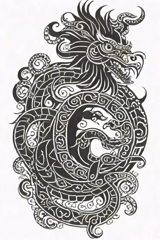 Quetzalcoatl tattoo design idea