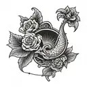 simple linear lucky 5 tattoo design idea