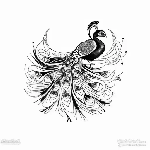 Peacock tattoo design idea