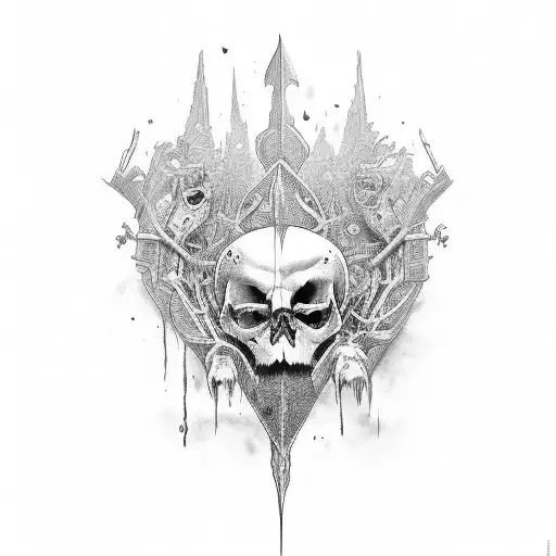 loner death tattoo design idea