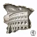 Colosseum, Pantheon, Laurel and Bust of Cicero. tattoo design idea
