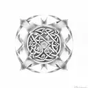 old Celtic runes tattoo design idea