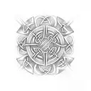 old Celtic runes tattoo design idea