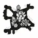 word pear cactus tattoo design idea