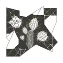 word pear cactus tattoo design idea