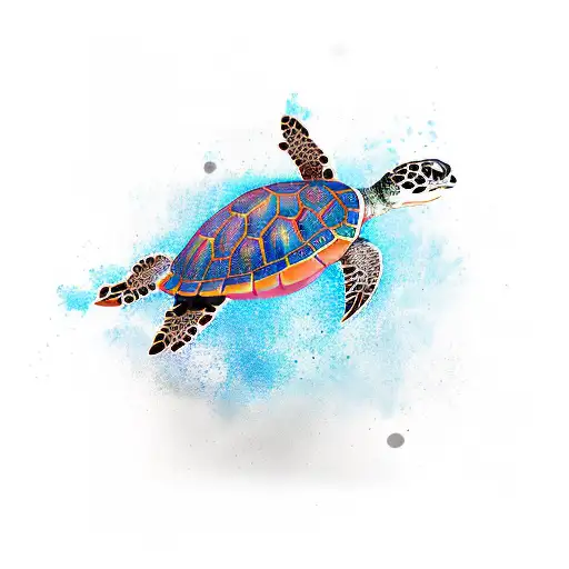 Turtle tattoo design idea