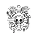 ace one piece  tattoo design idea