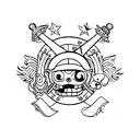 ace one piece  tattoo design idea