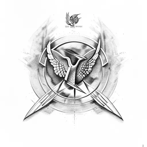 iconic distressed sticker tattoo style image of a swallow shot through with  arrow 12089083 Vector Art at Vecteezy