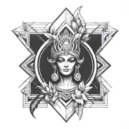 goddess hera tattoo design idea
