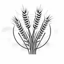 wheat grass and barbed wire  tattoo design idea