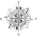Repairing compass tattoo design idea