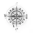 Repairing compass tattoo design idea