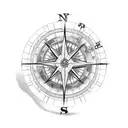 Repairing compass tattoo design idea