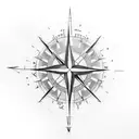 Repairing compass tattoo design idea