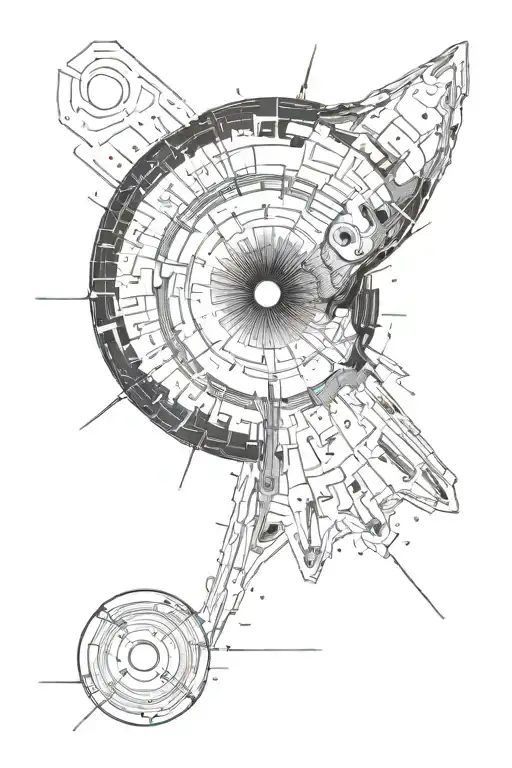 interstellar black hole tattoo design idea