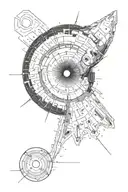 interstellar black hole tattoo design idea