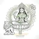 indian goddess lakshmi beej mantra tattoo design idea