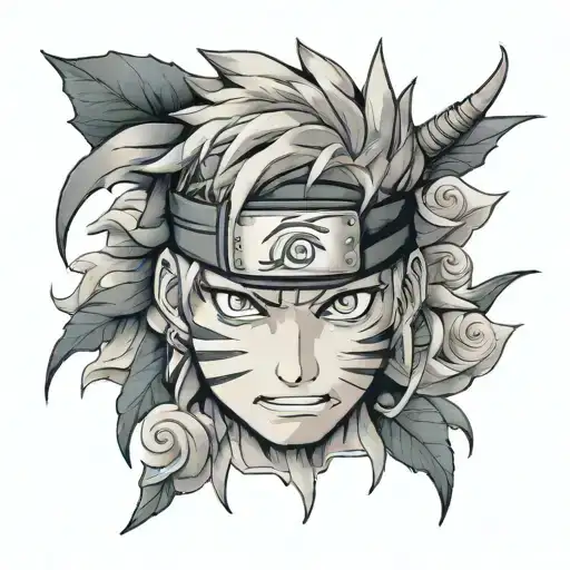 naruto headband wrapped on thigh tattoo tattoo design idea