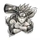 naruto headband wrapped on thigh tattoo tattoo design idea