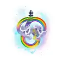 arco iris  tattoo design idea