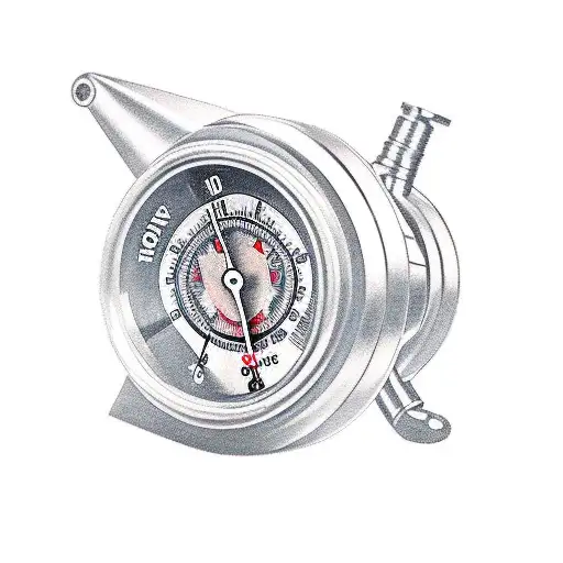 Turbo gauge with a piston, mix it with family tattoo design idea