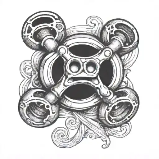 brass knuckles tattoo design idea