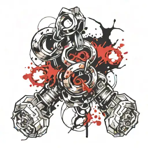 brass knuckles tattoo design idea