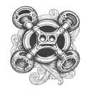 brass knuckles tattoo design idea