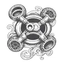 brass knuckles tattoo design idea