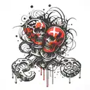 brass knuckles tattoo design idea