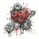 brass knuckles tattoo design idea