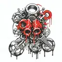 brass knuckles tattoo design idea