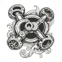 brass knuckles tattoo design idea