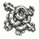 brass knuckles tattoo design idea