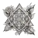 cubo metatron sacred geometry tattoo design idea