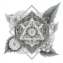 cubo metatron sacred geometry tattoo design idea