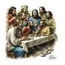 the last supper however replace the people with rappers tattoo design idea