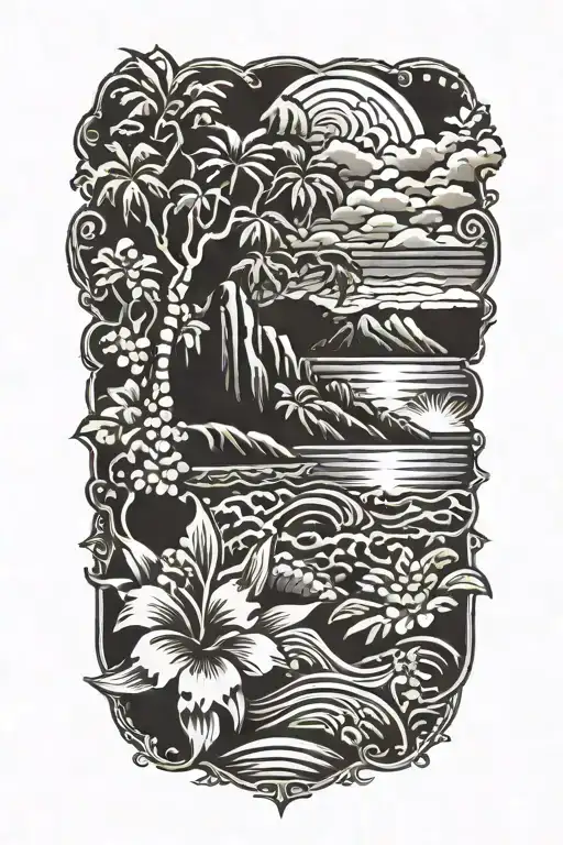 pound hawaii arizona tattoo design idea