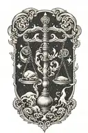 libra zodiac tattoo design idea