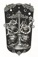 libra zodiac tattoo design idea