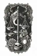 libra zodiac tattoo design idea