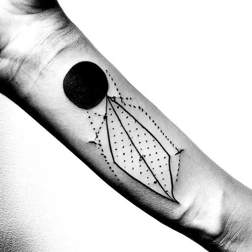 Imperfect line design tattoo design idea