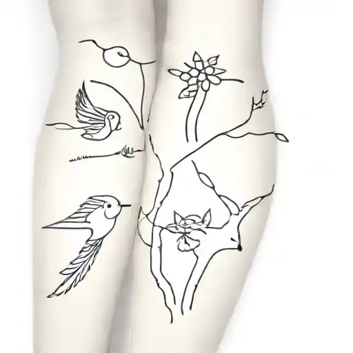 5 friends tattoo design idea