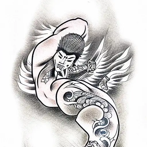 fighter baki tattoo design idea