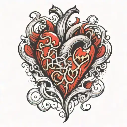 heart attack tattoo design idea