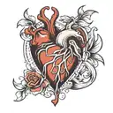 heart attack tattoo design idea
