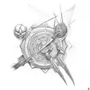 flecha de sagitario tattoo design idea