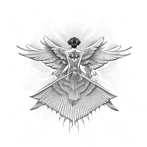 icarus with money wings  tattoo design idea